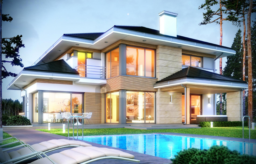 Двухэтажный коттедж