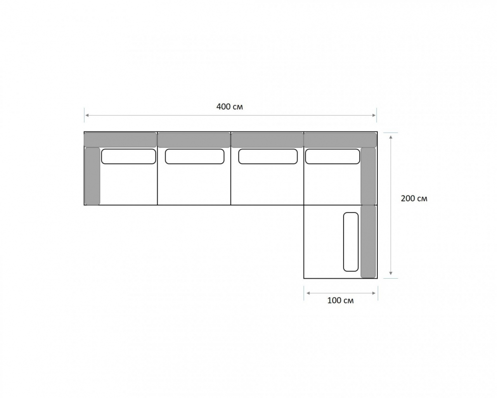 Диван Андерсон секционный чертеж