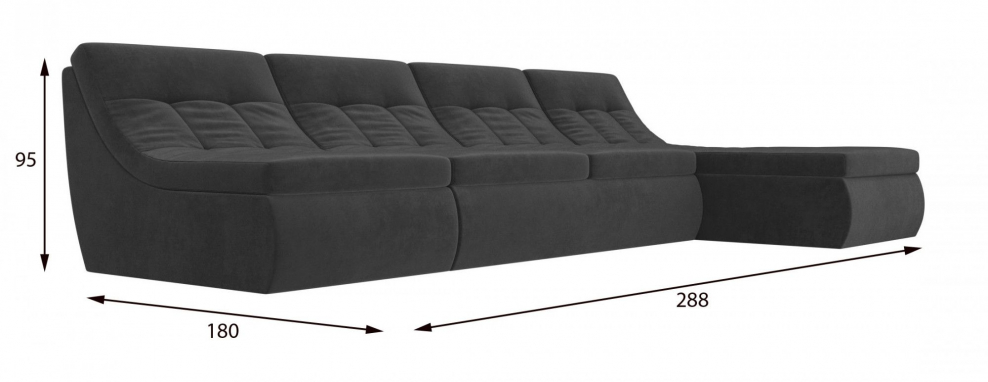 Модульный диван Турин 3 165+Отт+с2+п АСМ