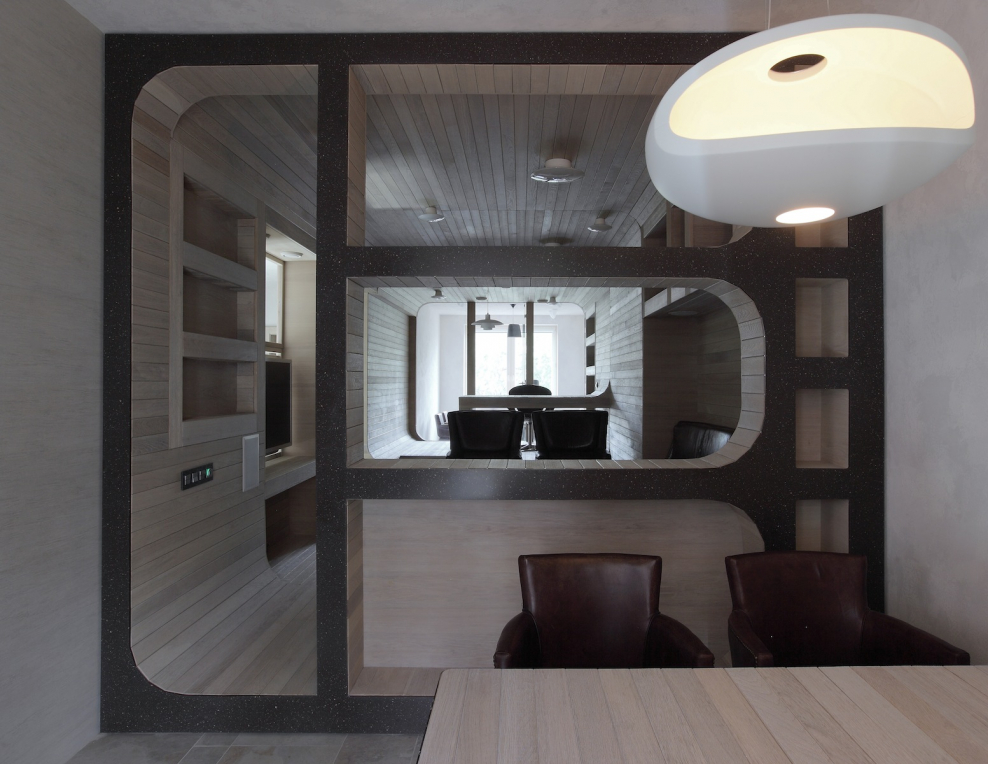 Интерьер нестандартной комнаты