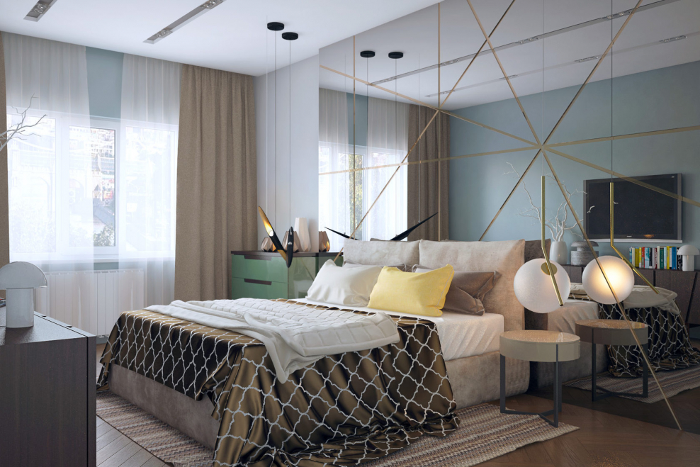 Зеркальные панели в интерьере