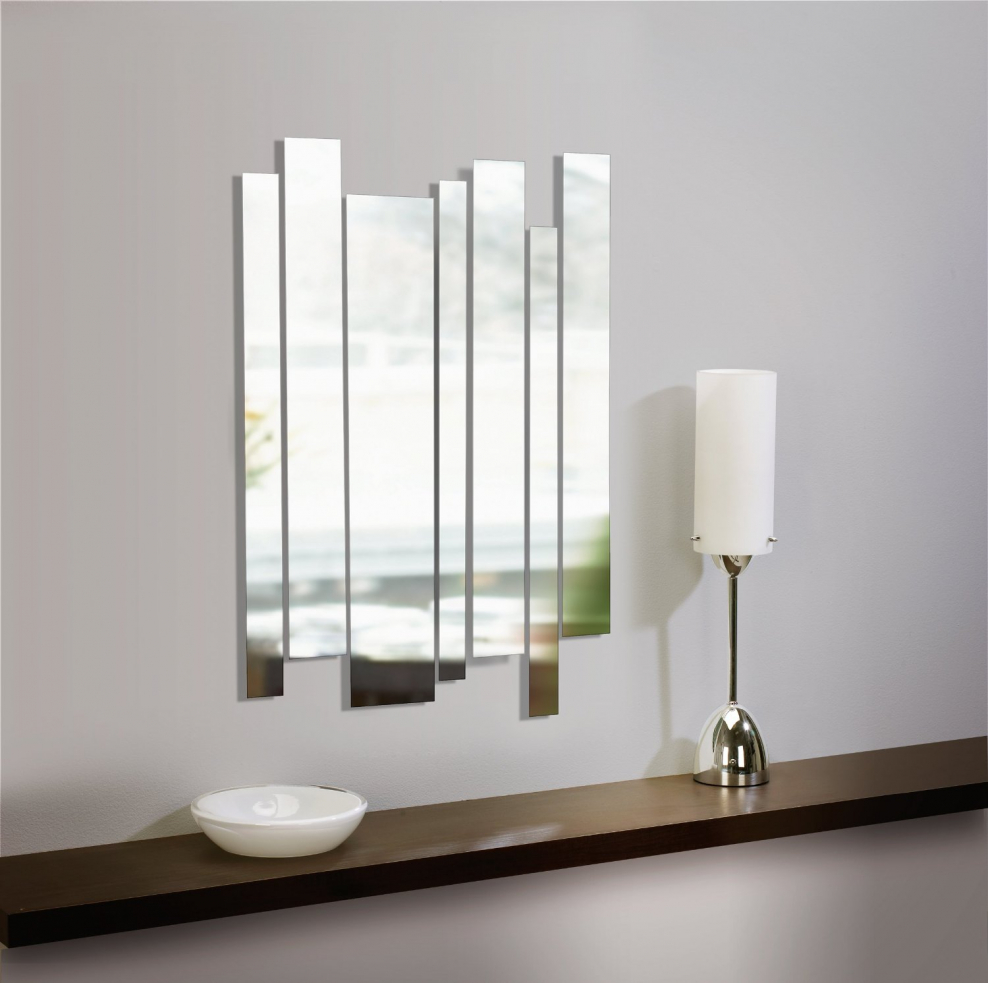 Полоски зеркал в интерьере