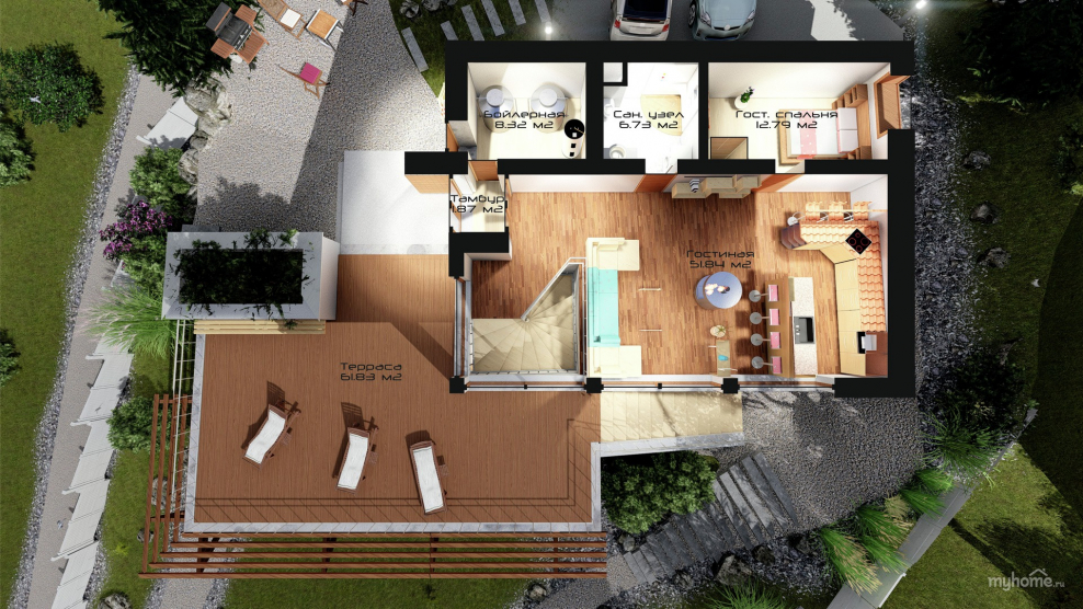 Проекты домов сверху