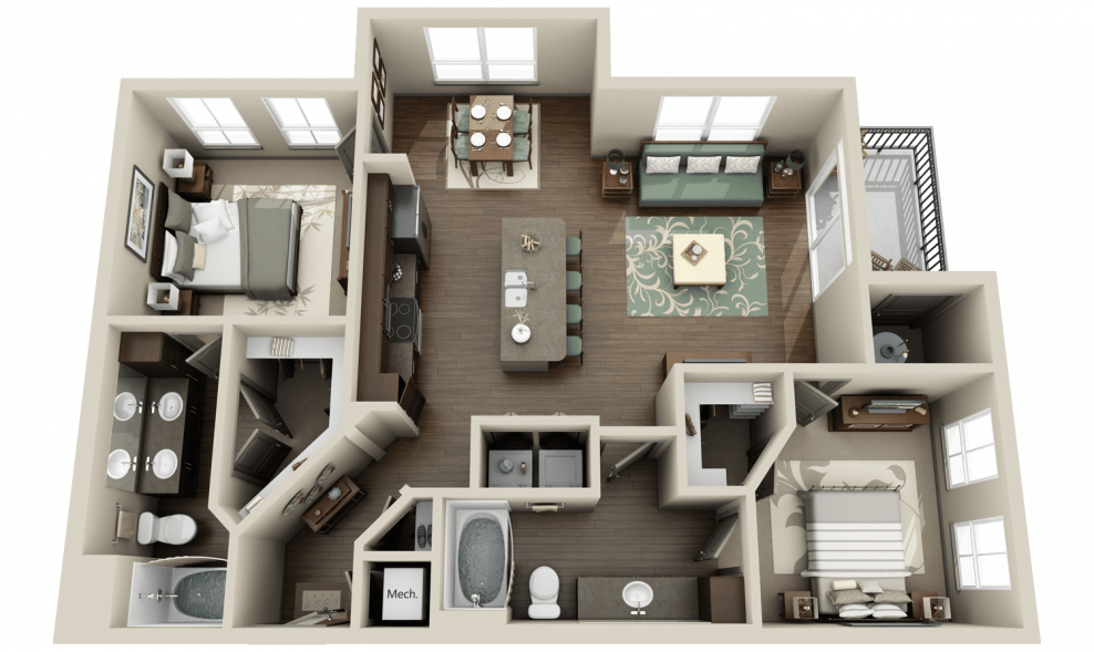 Рендер плана квартиры