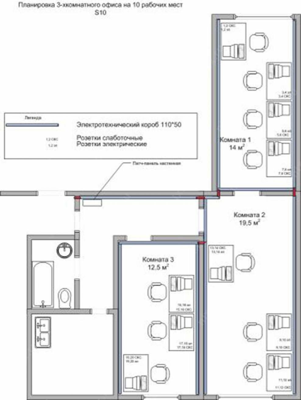 СКС на 10 рабочих мест