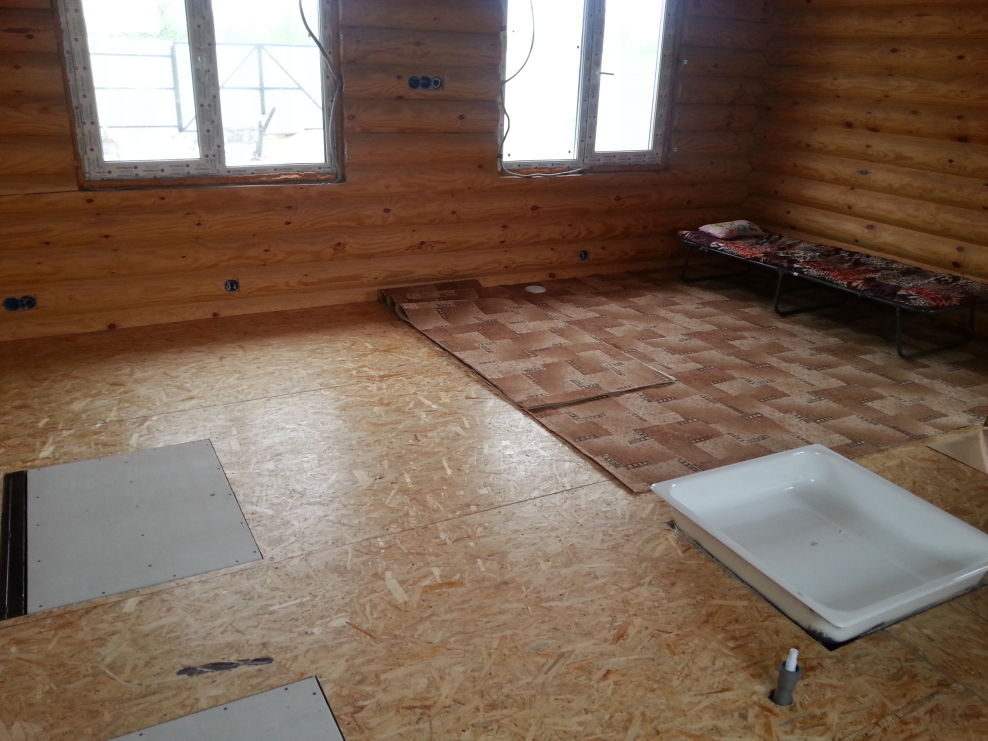 Отделка пола в деревянном доме