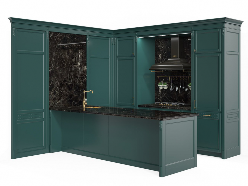 Forest Green фасады кухня