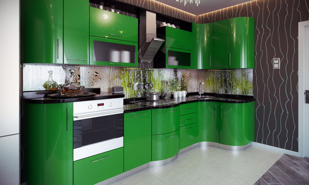 Кухни салатовые