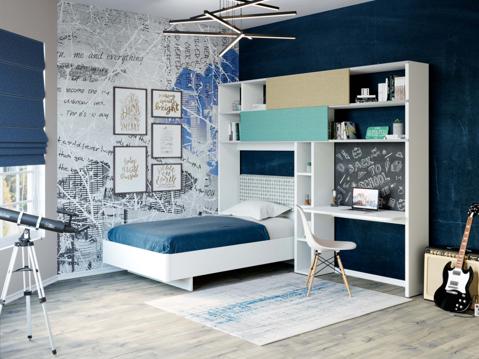Стеллаж в комнату подростка
