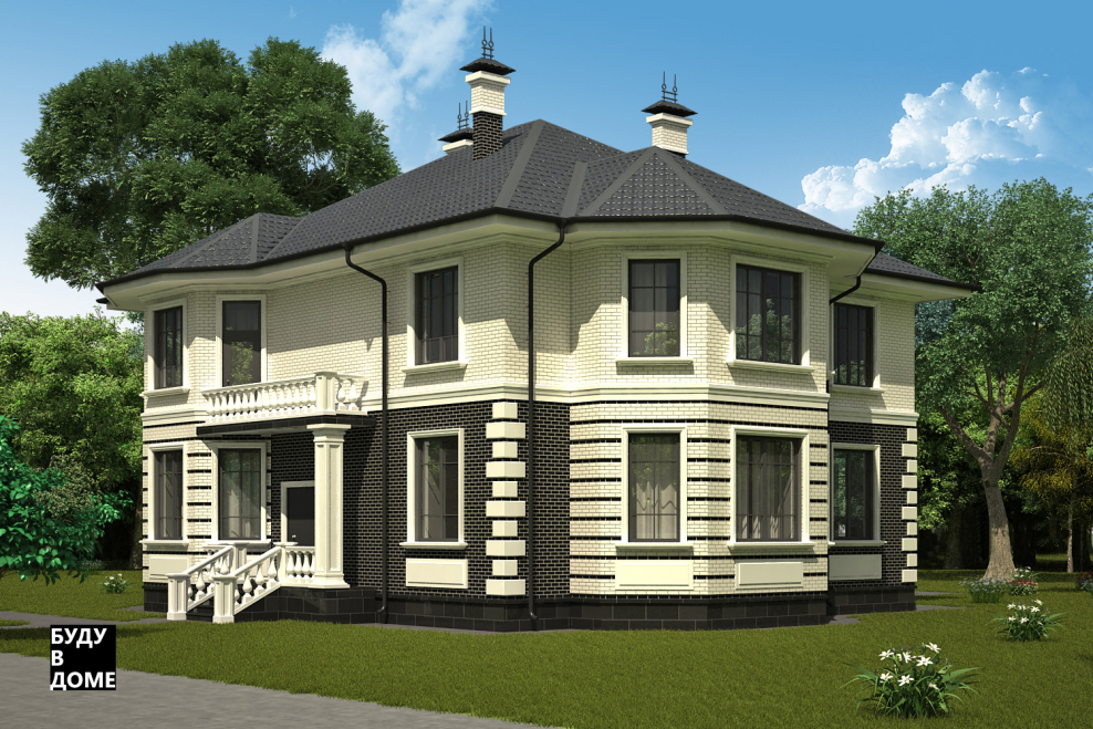 Фасады красивых домов двухэтажных