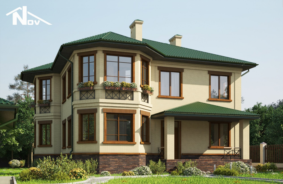 Дом с эркером двухэтажный