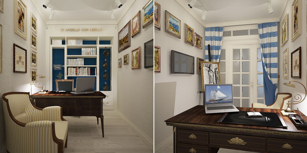 Маленький кабинет в английском стиле