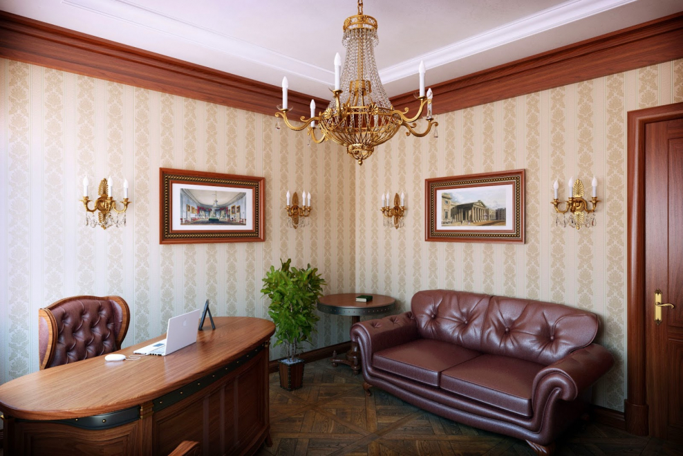 Кабинет в английском стиле