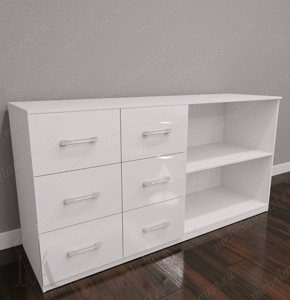 Комод Миранда Atelier белый глянец