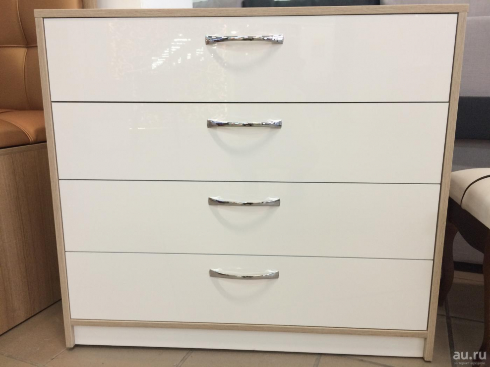 Комод Пайн белый глянец