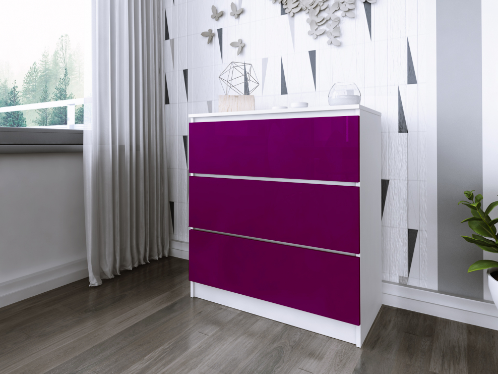 Комод Марвин 12 блек глянец