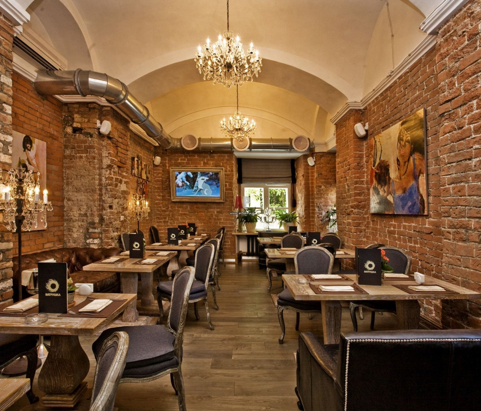 Интерьер ресторана в стиле лофт