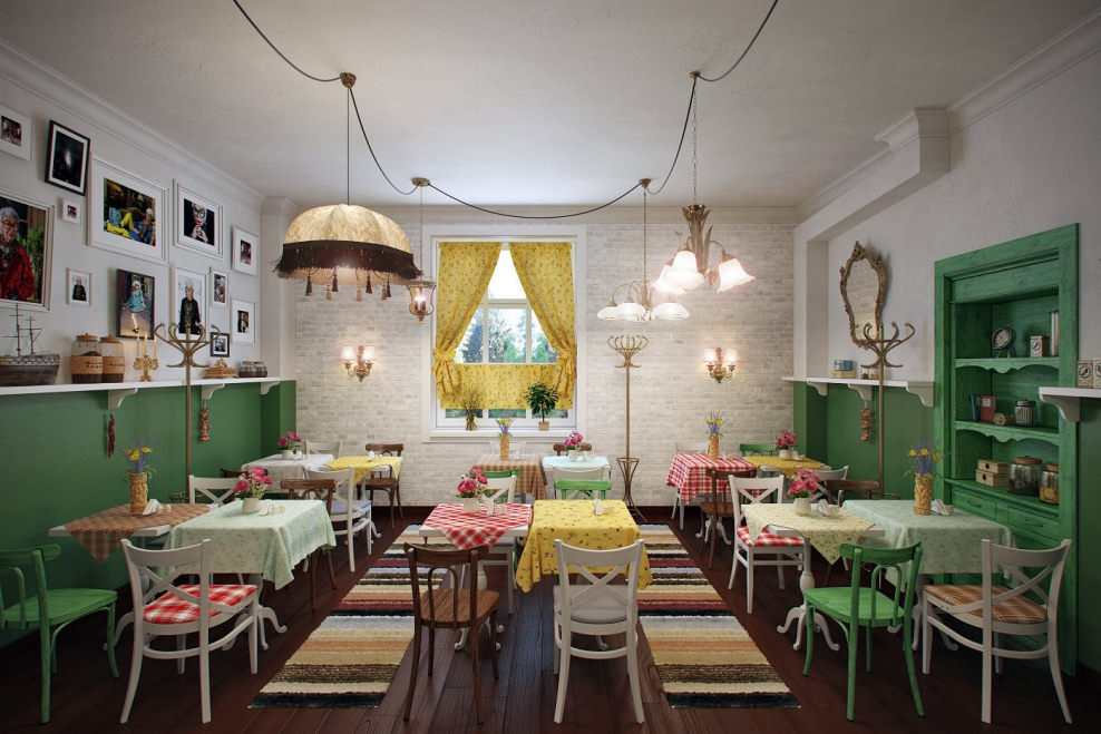 Уютное кафе интерьер