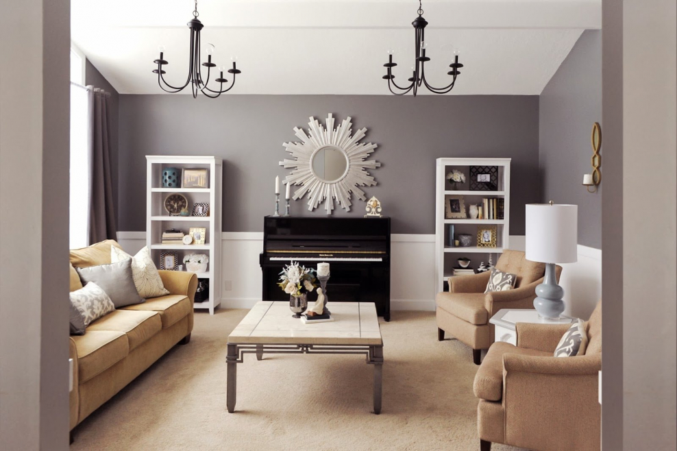 Винтажный интерьер черно белый