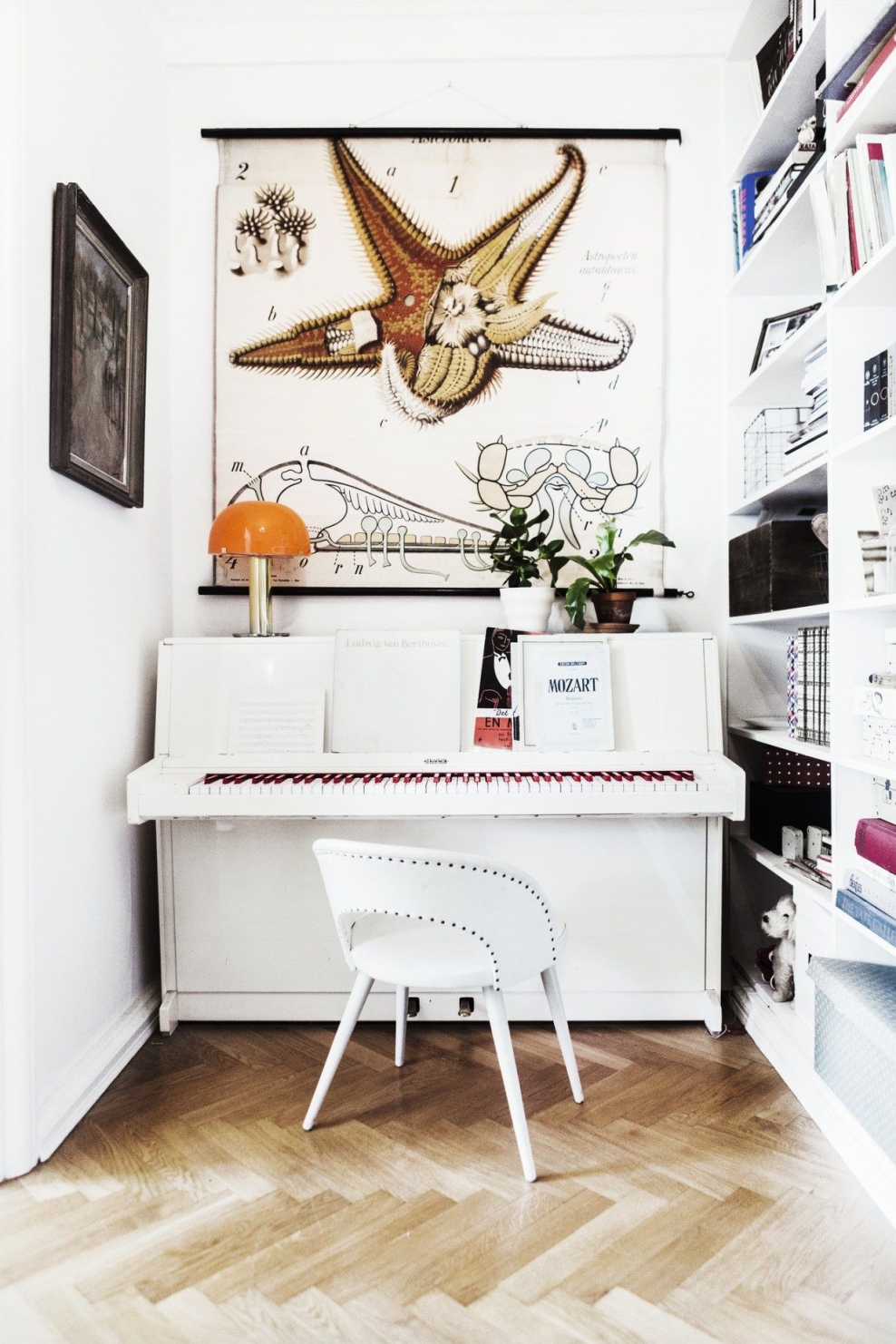 Пианино в скандинавском интерьере