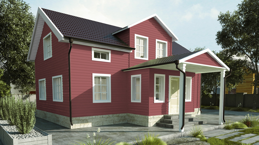 Сайдинг виниловый Лапландия амарантовый