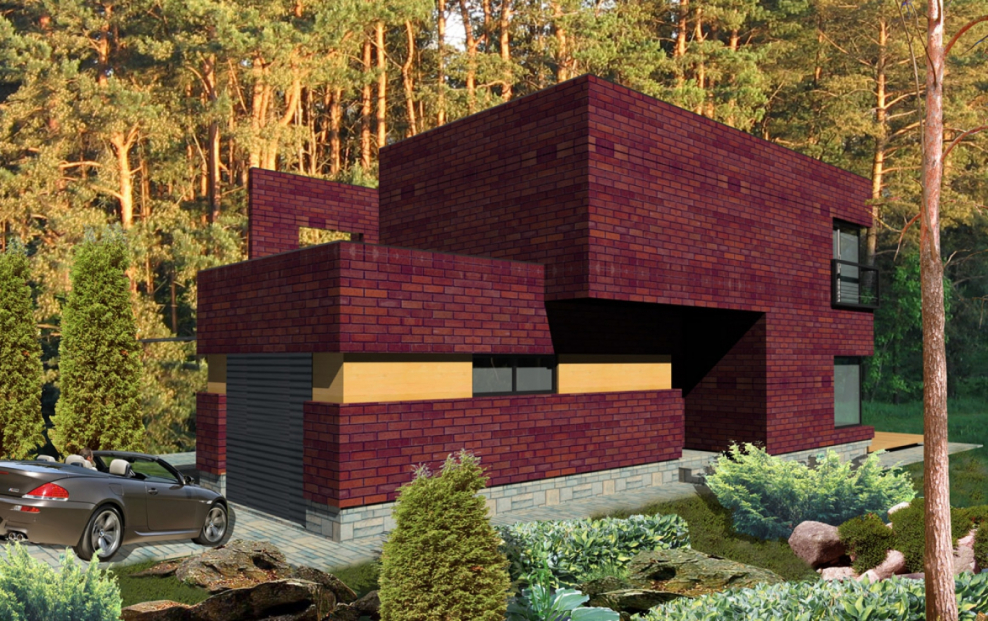 Деревянный дом куб