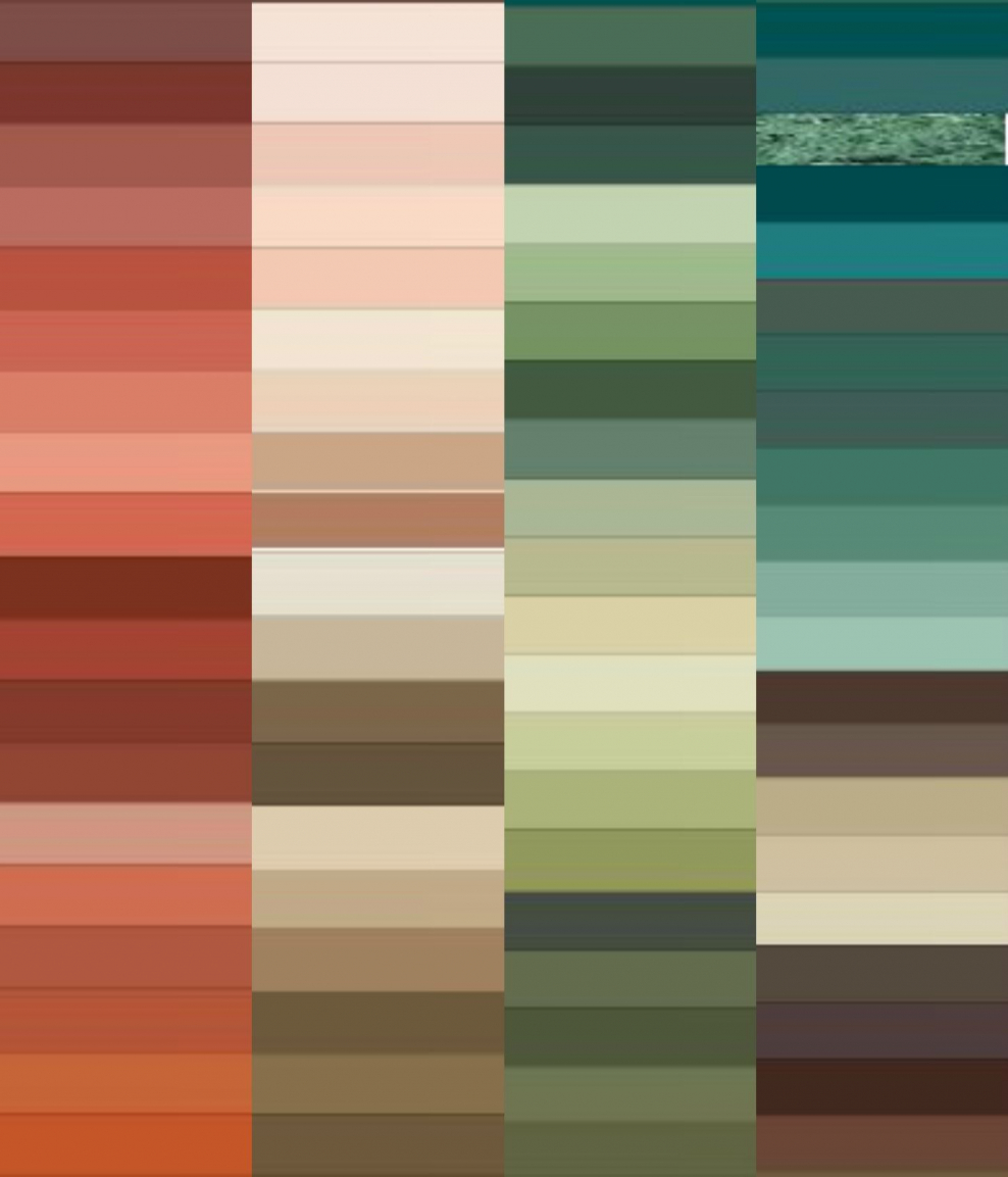 Палитра теплых оттенков