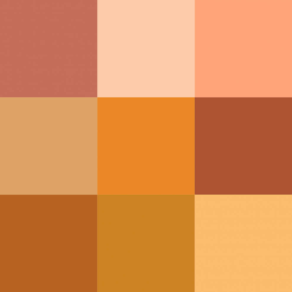 Оранжево-коричневый цвет