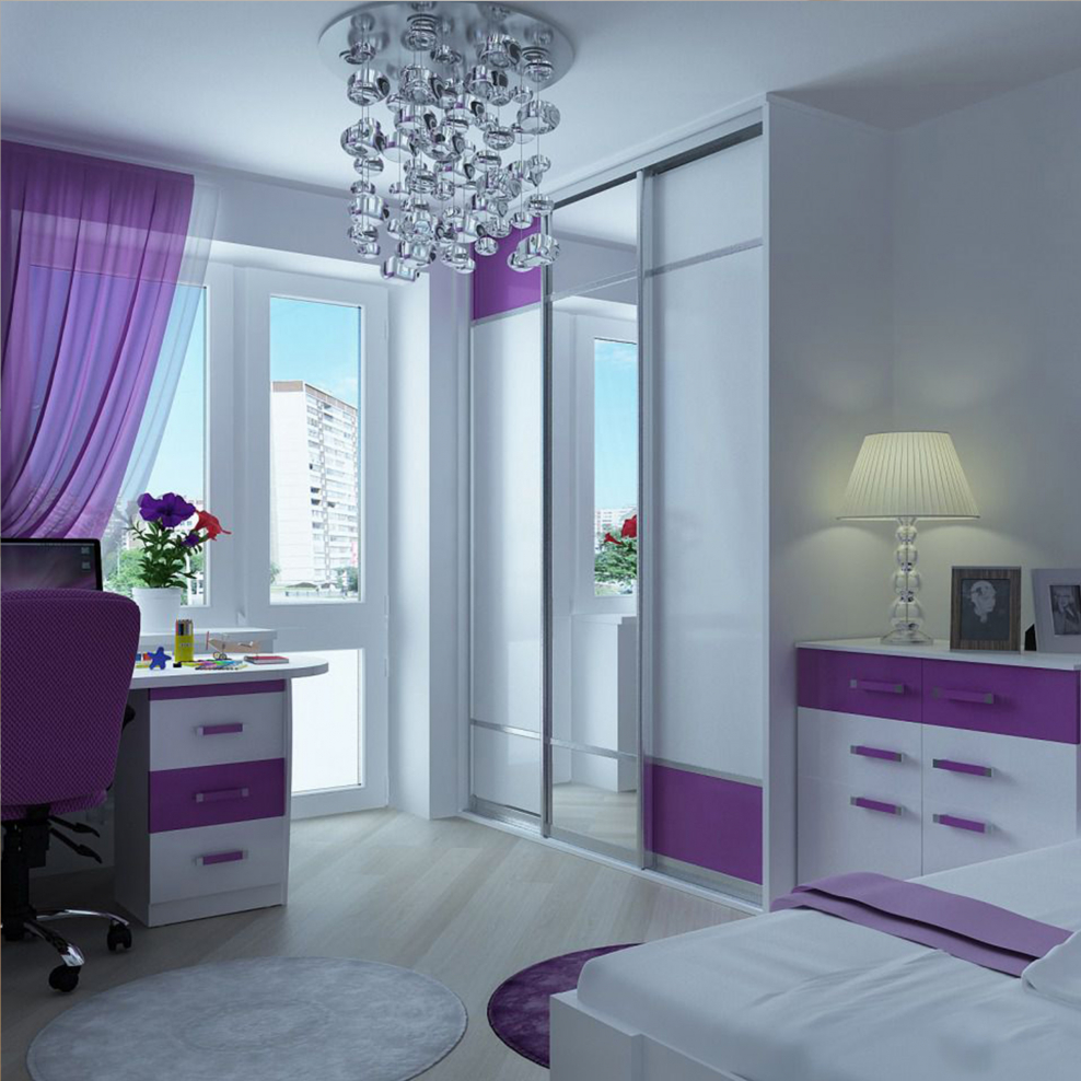 Серо сиреневая прихожая