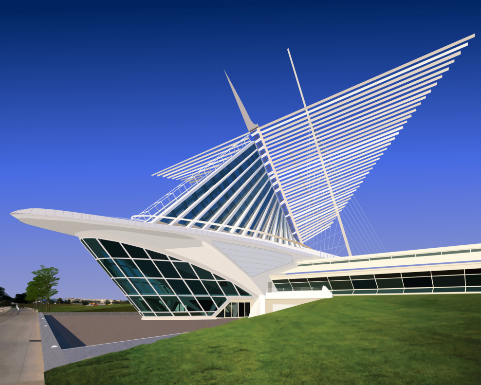 Сантьяго Калатрава музей искусств Милуоки