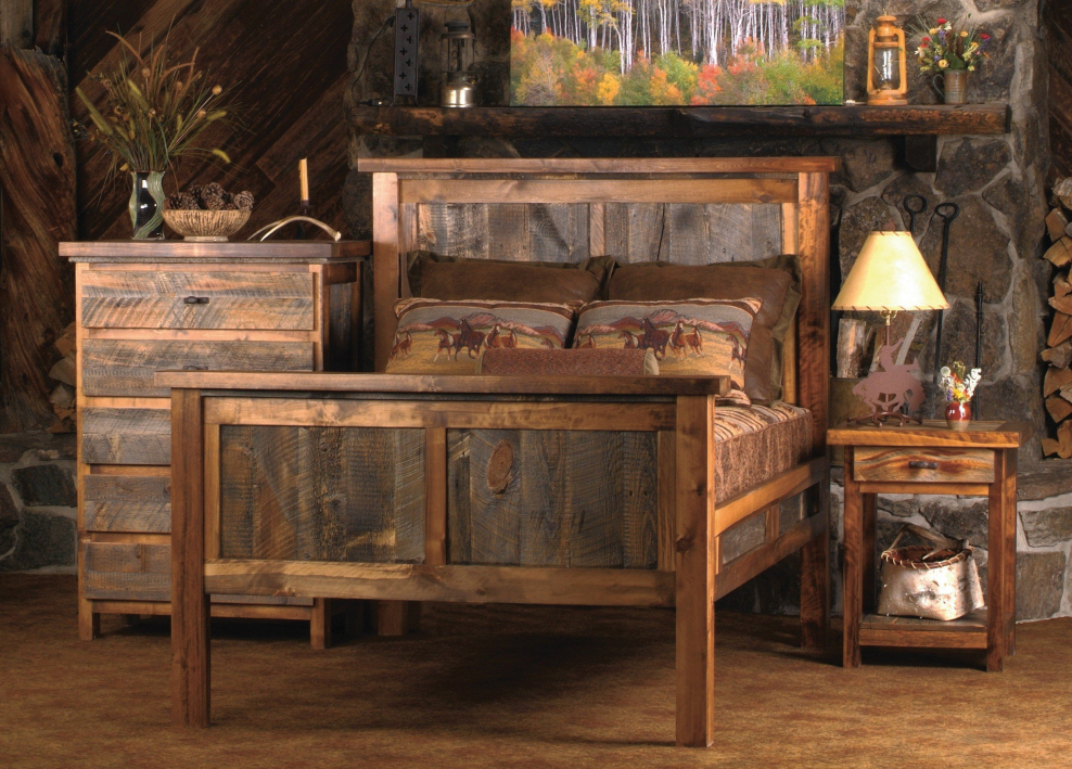 Мебель из дерева в стиле рустик