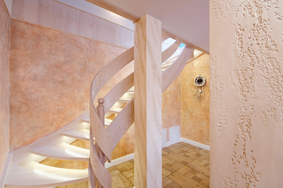 Декоративная штукатурка травертин коридор