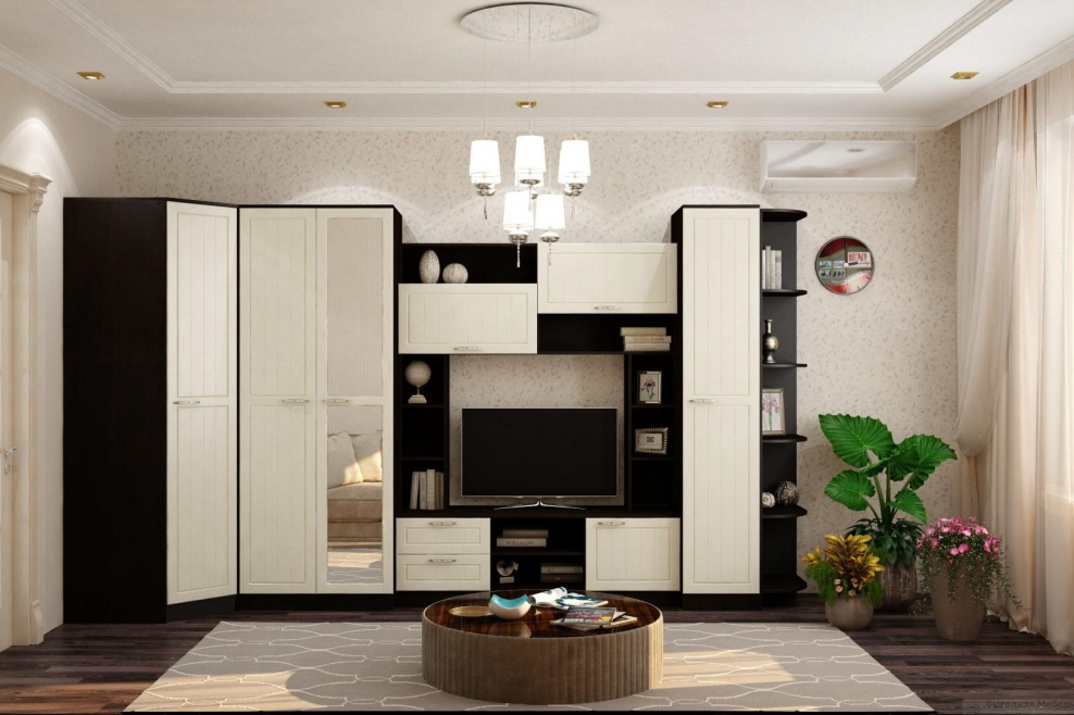 Стенка Лира модульная система интерьер центр