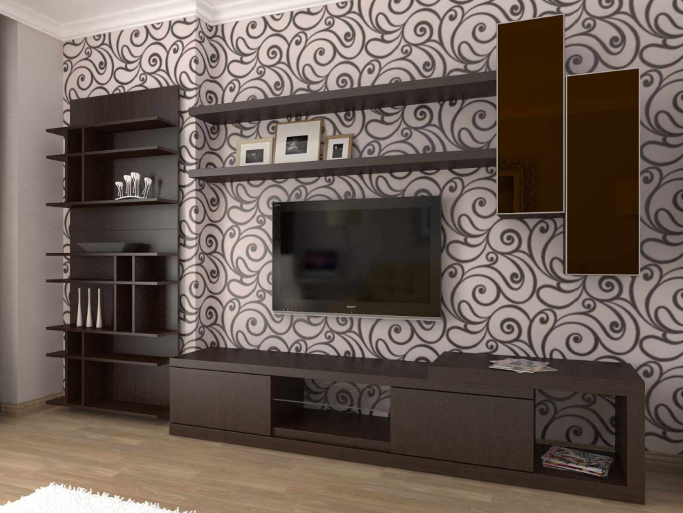 Стильные обои для зала