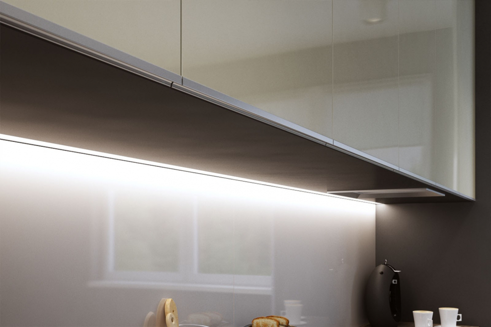 Профиль ручки Schuco 219 для верхних шкафов