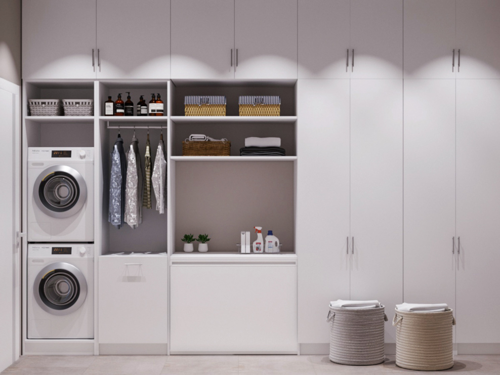 Гардеробная со стиральной машиной