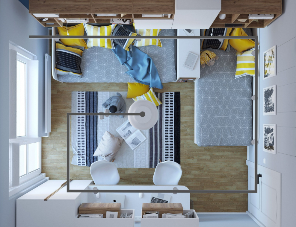 Комната вид сверху