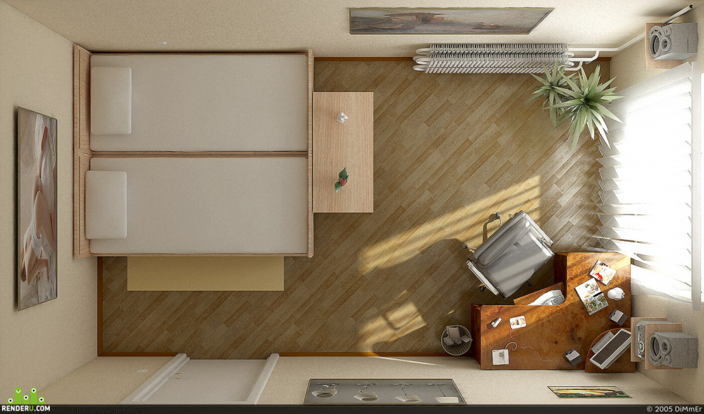 Планировка комнаты вид сверху с балконом