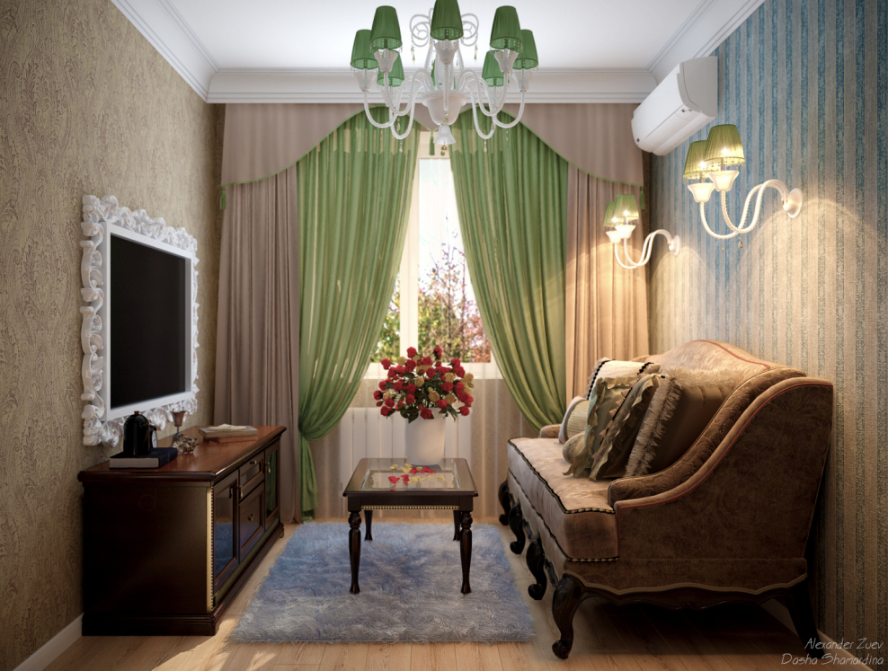 Обои для маленькой гостиной зрительно увеличивающие