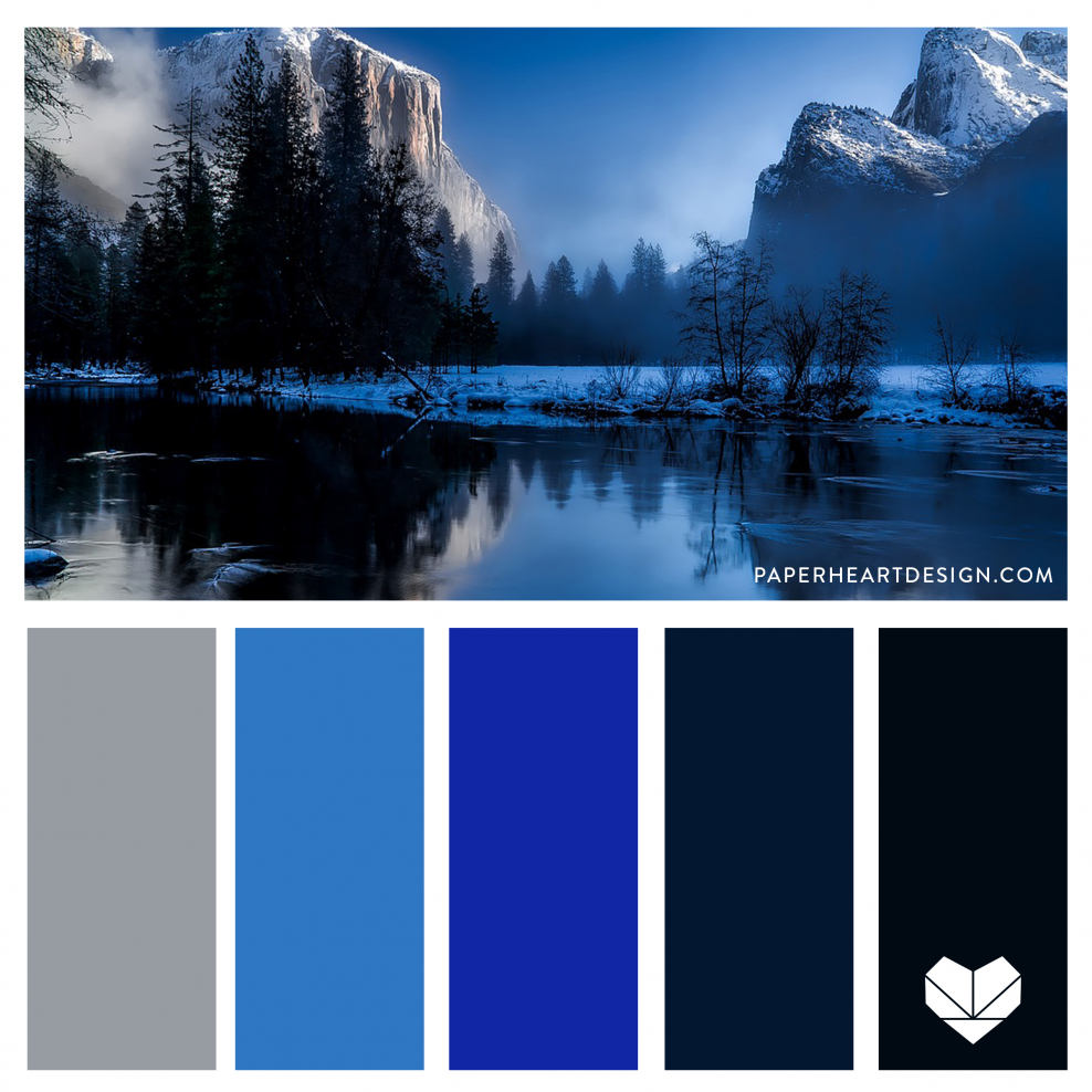 Палитра темно синего цвета