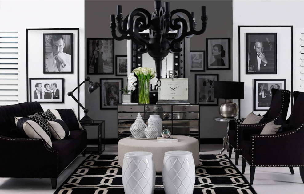 Темный монохромный интерьер