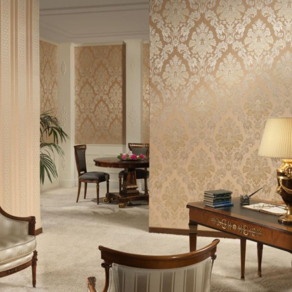 Обои шелкография в интерьере