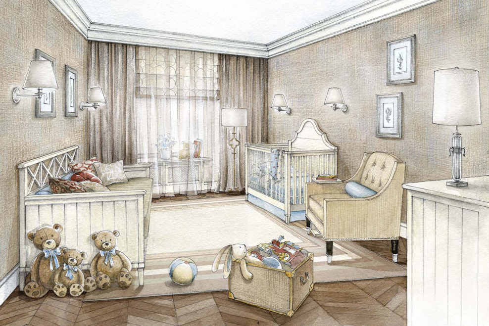 Планировка мебели в детской