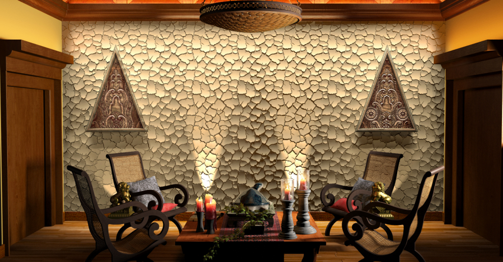 3d стеновая гипсовая панель Ampir