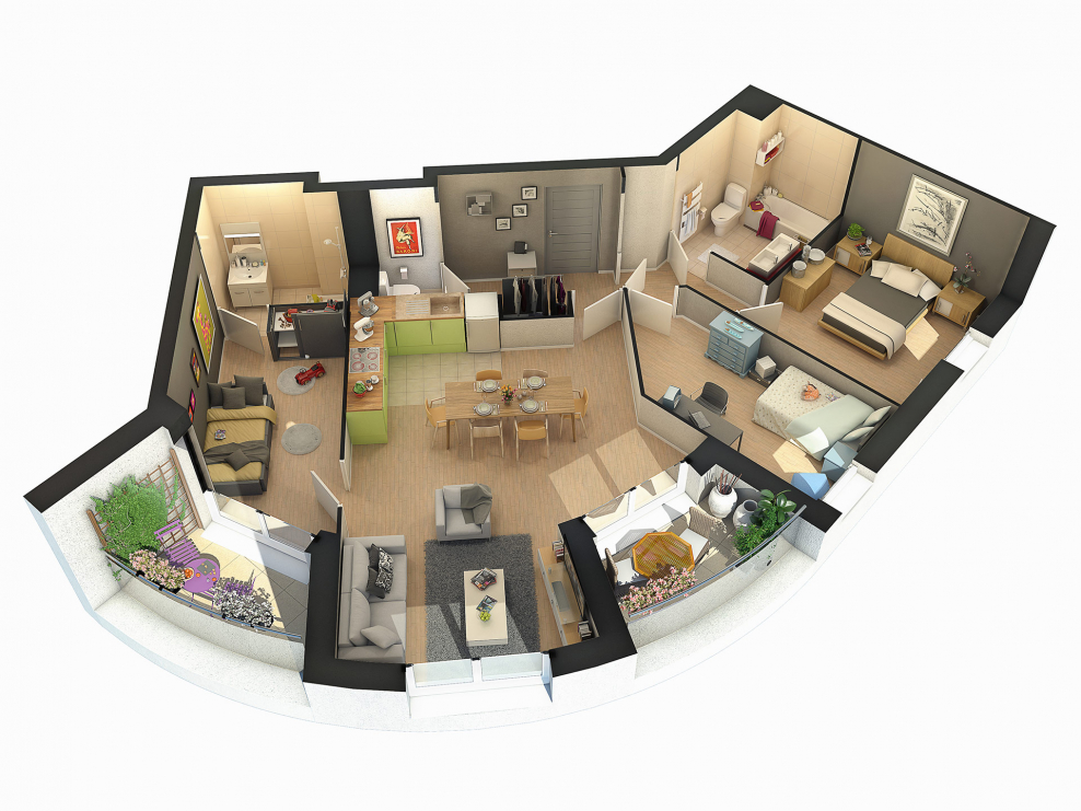 Большая квартира план