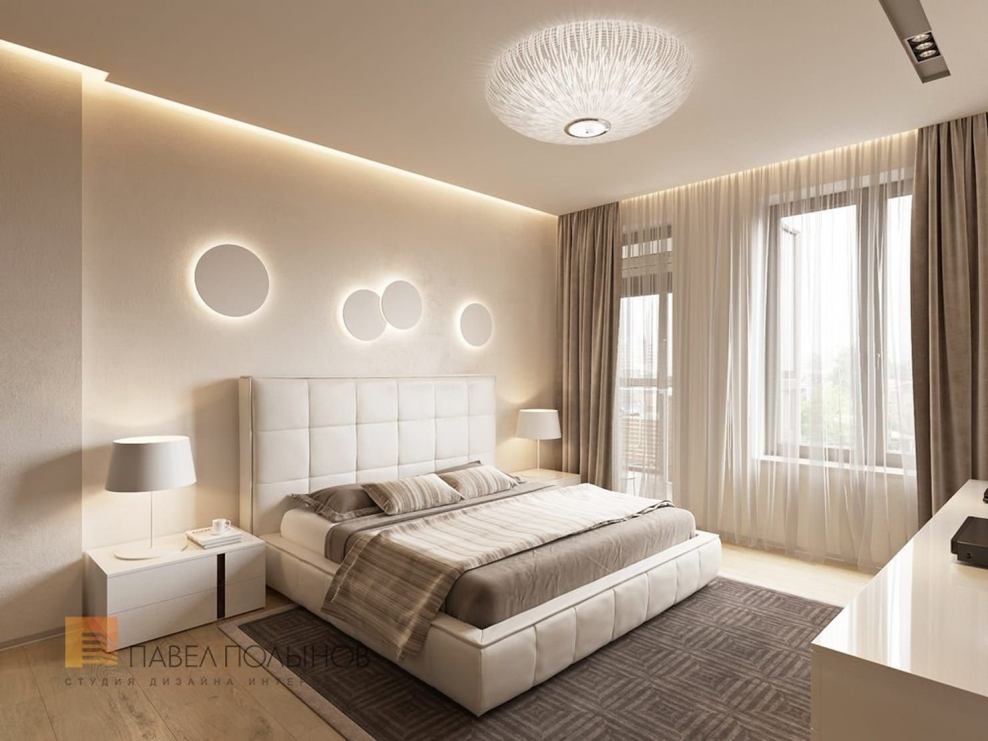 Стильная белая спальня