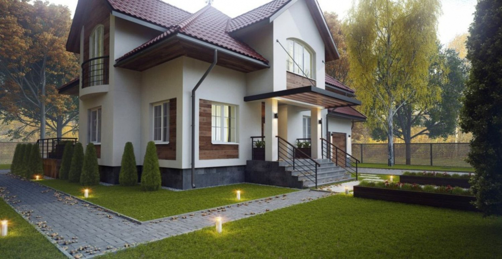 Дизайн экстерьера фасада частного дома