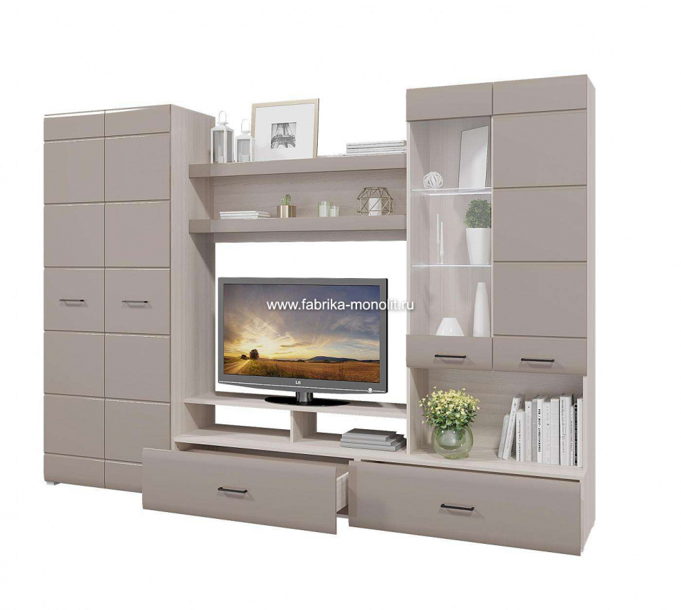 Гостиная Ненси-1 (ясень/какао глянец)