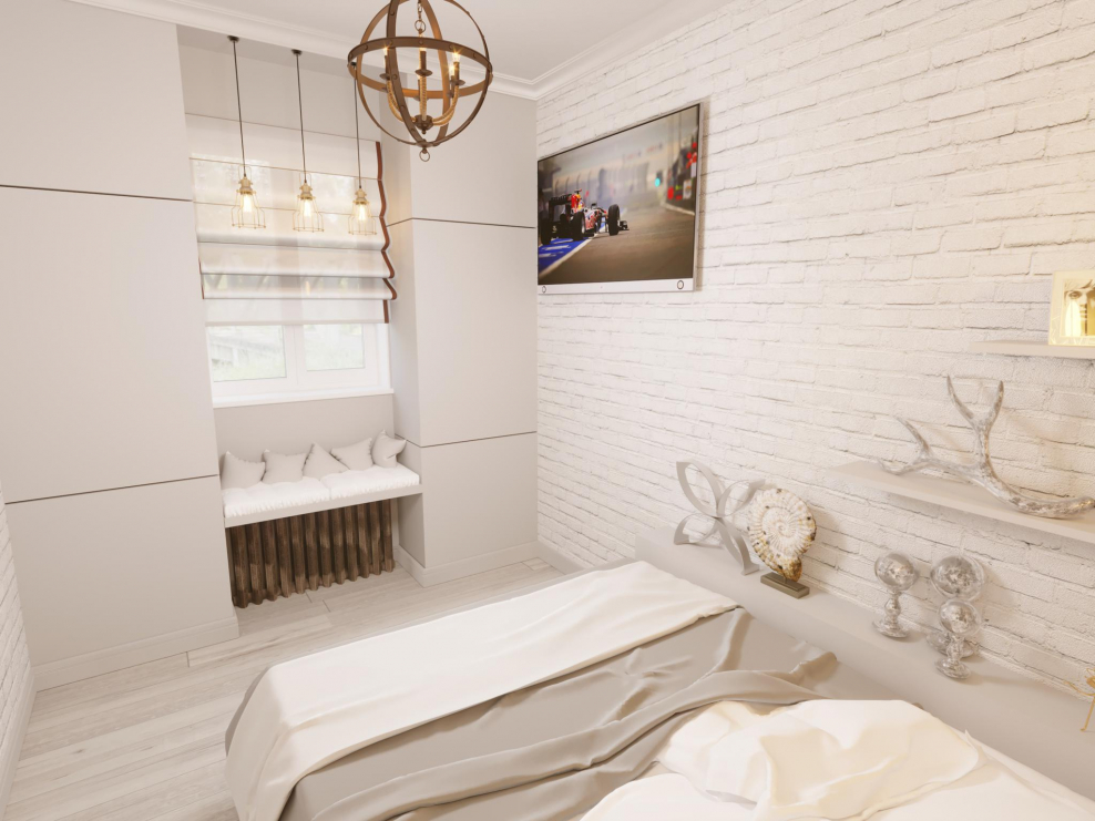 Интерьер парикмахерской в стиле лофт