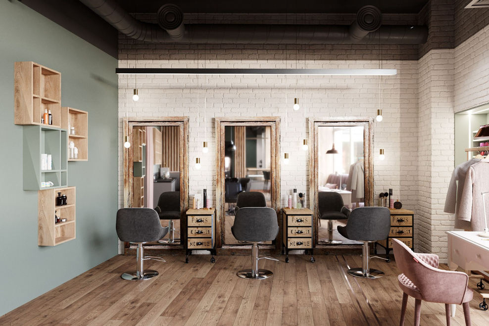 Парикмахерская в скандинавском стиле